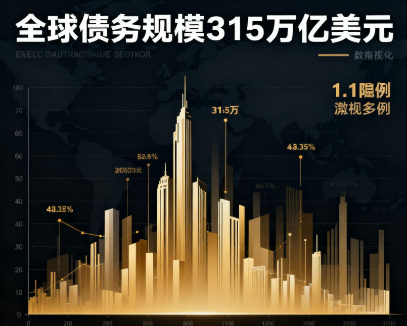 全球全部债务大概315万亿，他们到底去哪了